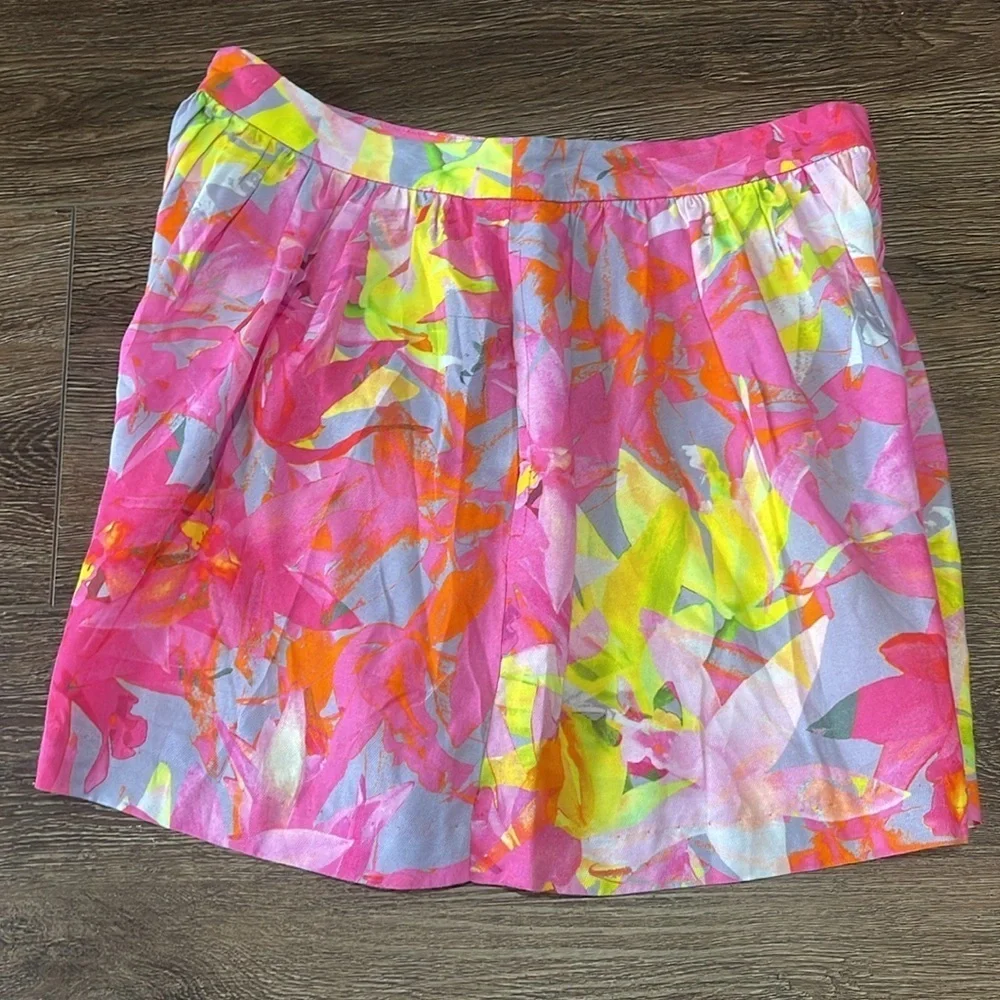 Trina Turk Floral Shorts Skirt Style Back Zip Size